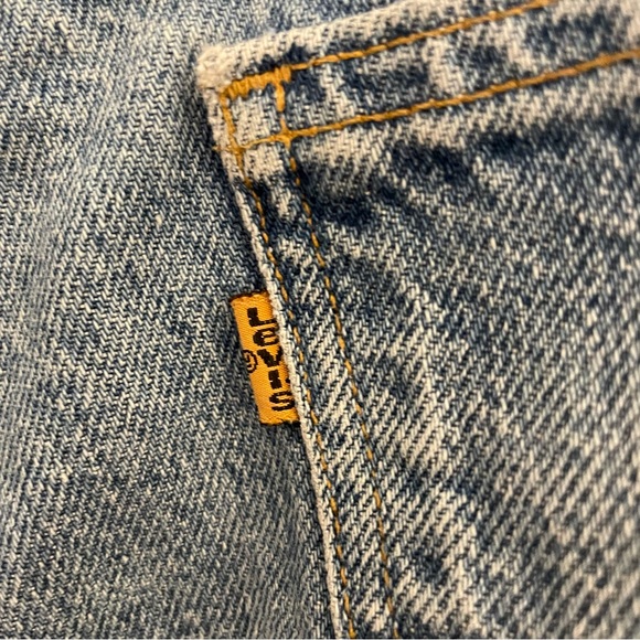 VINTAGE LEVI'S 505 ORANGE TAB DENIM BLUE JEANS MENS SIZE 40x30 1996 - Picture 4 of 9